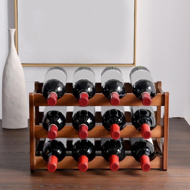 2 Tiers/3 Tier Wood Wine Rack Freestanding Wine Bottle Storage Holder Stand