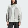 Adidas Terrex Xploric Wind.Rdy Outdoor Water-Repellent Windproof Breathable Hooded Long Sleeve Jacket Women Jacket Linen-Green Pure-Grey KA5151