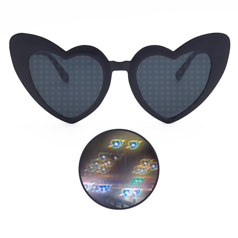 Heart Effect Night Glasses - Trendy Douyin Style Romantic Sunglasses for Women