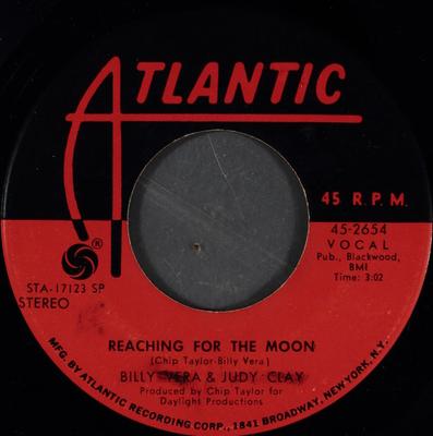 7inch Record BILLY VERA & JUDY CLAY - Reaching For The Moon 452654 Atlantic 1969 US Soul/Funk Used