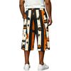 Men's Loose Fit Halloween Print Cargo Shorts with Large Pockets