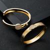 Copper Inlaid Zircon Real Gold Electroplated Bracelet Women's Exquisite Elastic Buckle Glossy Bracelet Bracelet