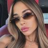 Fashion Rimless Diamond Cut Edge Sunglasses Personalized Leopard Print Sun Glasses Uv Protection Polygonal Uv400 Sunglasses