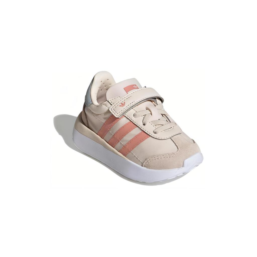 Adidas Originals Country Xlg Synthetic Leather Non-Slip Shock Absorbing Low-Top Walking Shoes Baby Shoes Beige Red IF6151