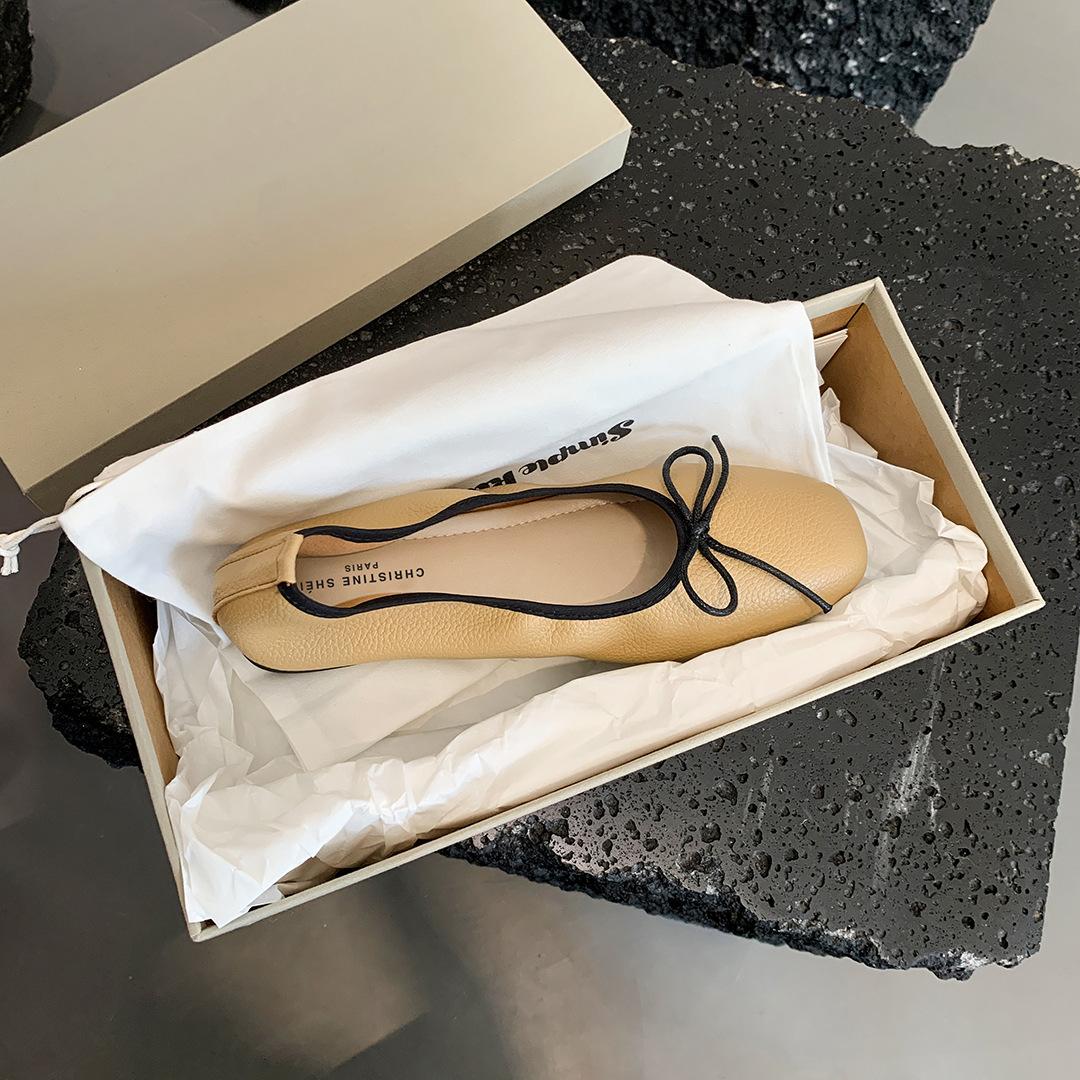 Балетки с квадратным носком и бантом — фото 4