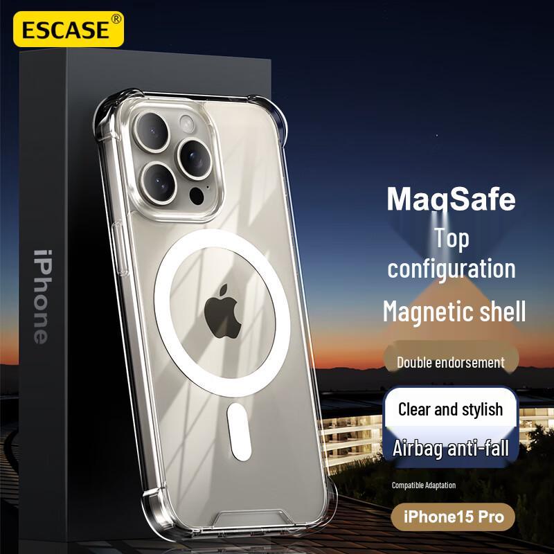 ESCASE Magsafe Clear Silicone Case for iPhone 15 Series