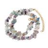 1 Strand 43cm Irregular Gravel Bead Choker Necklace Natural Stone Crystal Necklace Lobster Clasp Chain For Women Jewelry Gift