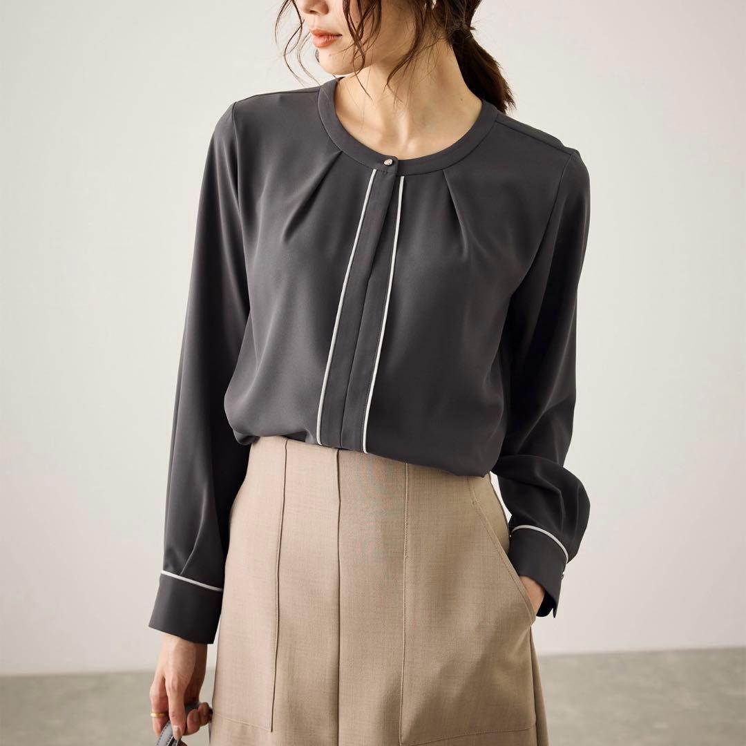 Long sleeve blouse ROPE PICNIC Charcoal