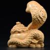 Cypress Wood Carving Snake Ornament, Solid Wood Carving Lucky Transfer Zodiac Snake Hand Piece Home Decoration Crafts Figurines
