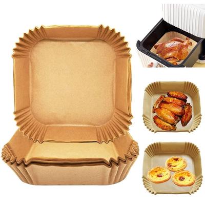Air Fryer Disposable Paper Accessories Square Round Oil-proof  Liner Non-Stick Mat for Kitchen Oven Baking