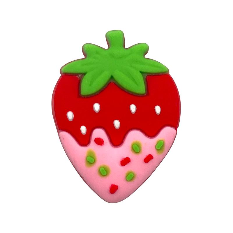 Fruit-Themed Clog Charms: PVC Soft Rubber Shoe Flowers & DIY Accessories