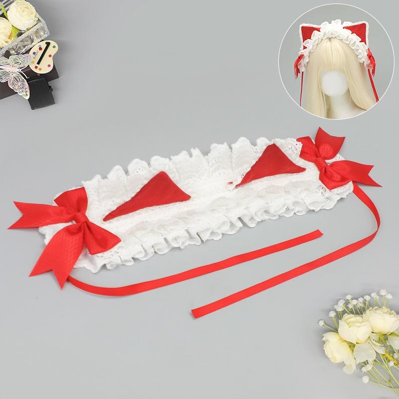 Original headband milk coffee sweet and cute lolita cat ear headband bow hairpin kclo lady headdress