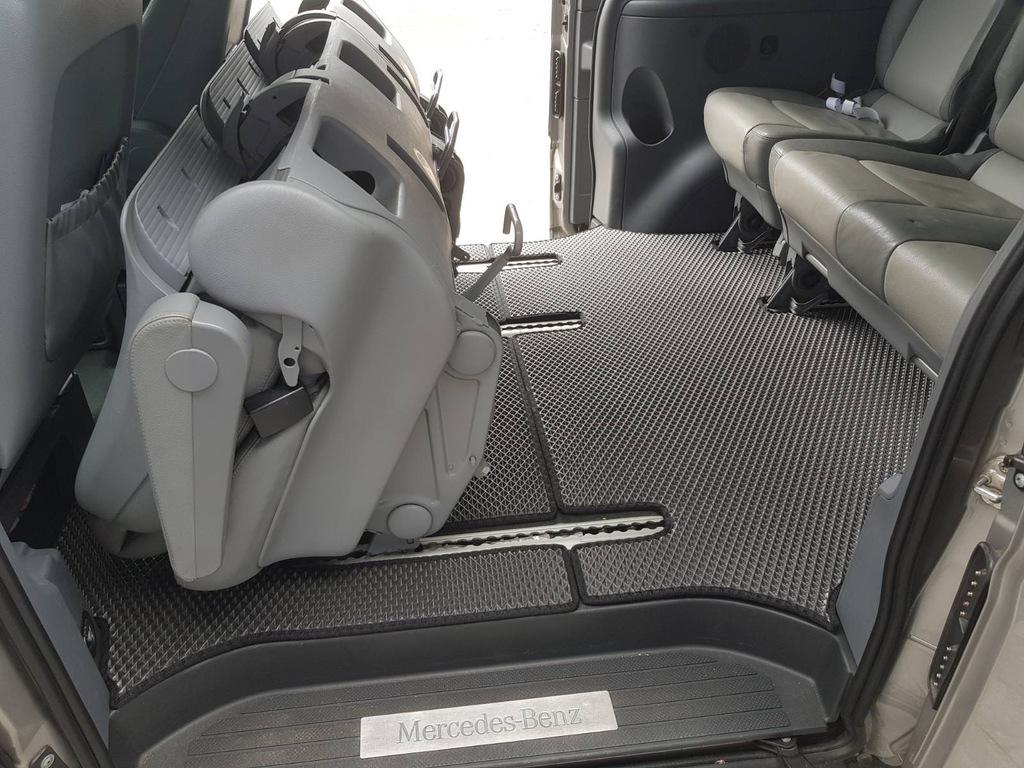 Коврики EVA V2 (Только самовывоз, полный салон, черные) для Mercedes Vito W639 2004-2014 гг