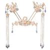 Hanfu Matching Rhinestones Hairpin Stylish Flower Shape Ancient Chinese Style Hair Pins Set