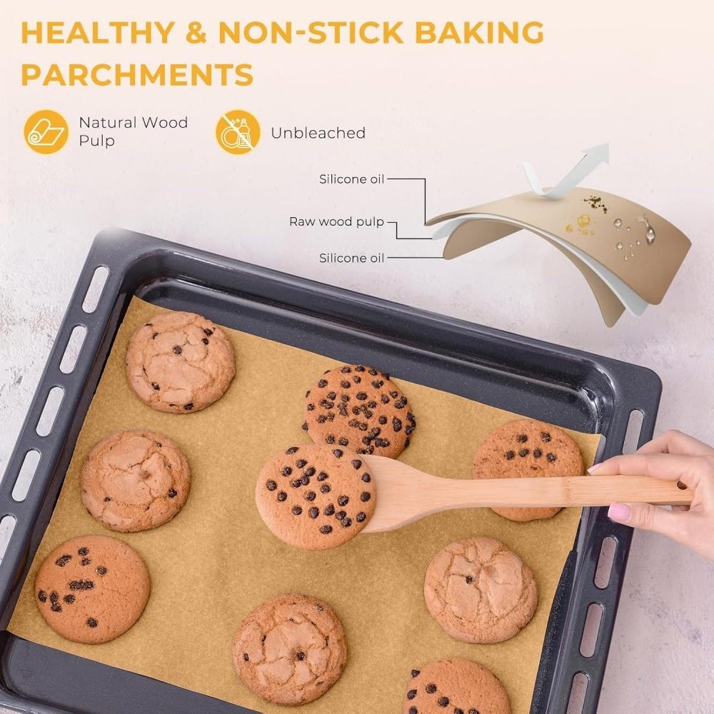 100PC Baking Paper Non-stick Parchment Baking Sheet for Oven Air Fryer Grilling Mat Paper Food Wrapping Paper Baking Tool