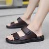 New Men Slippers Black Platform Slip On Massage Sandals Home Light Slippers Summer Citywalk Beach Holiday Sandal Shoes Sandalias