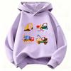 Boys' and Girls' Warm Sports Pullover ShirtsLatest Trendy Children's Casual Hooded Sweater with Cute Cartoon Patterns
