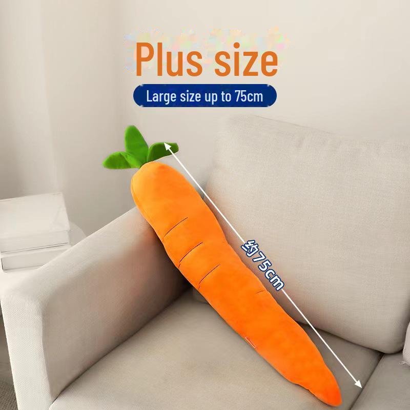 Jucărie pentru câini morcov: Pernă de pluș rezistentă la mușcături cu sunet pentru auto-distracție