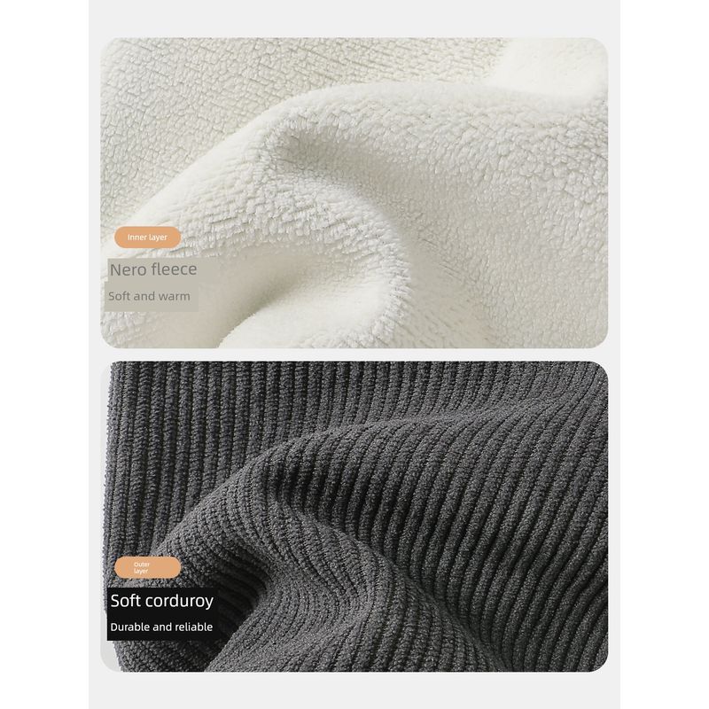 Boys' Fleece-Lined Thick Corduroy Pants with Anti-Static Lining, New Winter Children's Warm Pants U16779