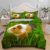 3D Guinea Pig Duvet Cover King Queen Lovely Hamster Bedding Set For Kids Boy Girl Animal Pet Mouse 2/3pcs Polyester Quilt Cover