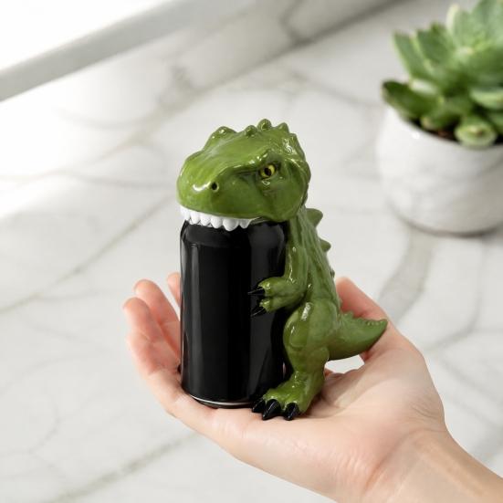 Copri Lattine Bevande Dinosauro Ippopotamo Rana Elefante Tappo Protettore per Bibite, Coperchi Animali Carini Stampati 3D, Protezione da Polvere e Mantenimento Carbonatazione