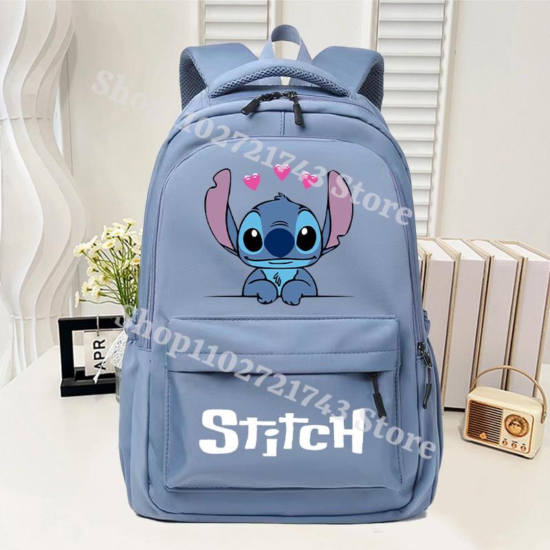 Disney Stitch Large Capacity Backpack Kids Boys Girls School Supplies Storage Bag Anime Fashion Student Bookbag