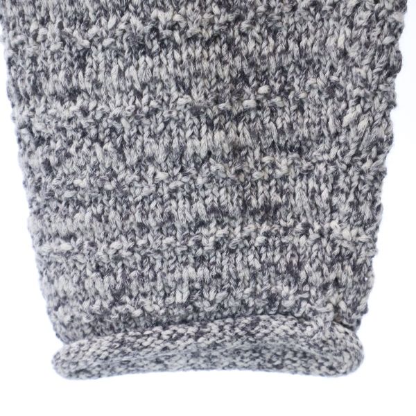 unused d'un a dix Long sleeve Fringed hem cotton knit 38 gray sweater Women Used