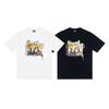 Stussy Nera 8 Classica Filigrana Stampa Lettere 2025 Unisex Streetwear Vestibilità Larga Maglietta in Cotone