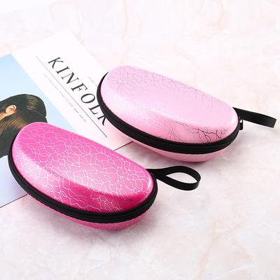 Caja de gafas de moda con gancho, caja de gafas de sol con patrón de relámpago