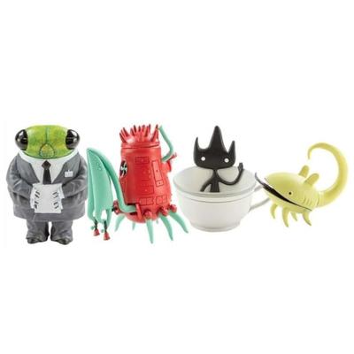 Studio Sorta Shaun Edição Cápsula Mundo 3D x Conjunto de Todos os 4 Tipos Completo Gachapon Brinquedo Cápsula Tan's
