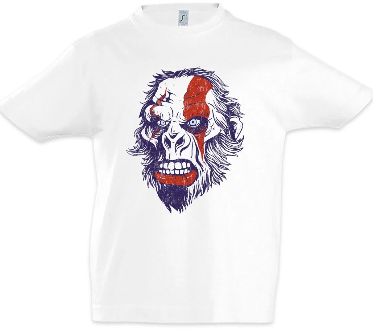 Ape Warrior Face Kids Boys T-Shirt Planet of the Tattooists Apes of the Apes- 140