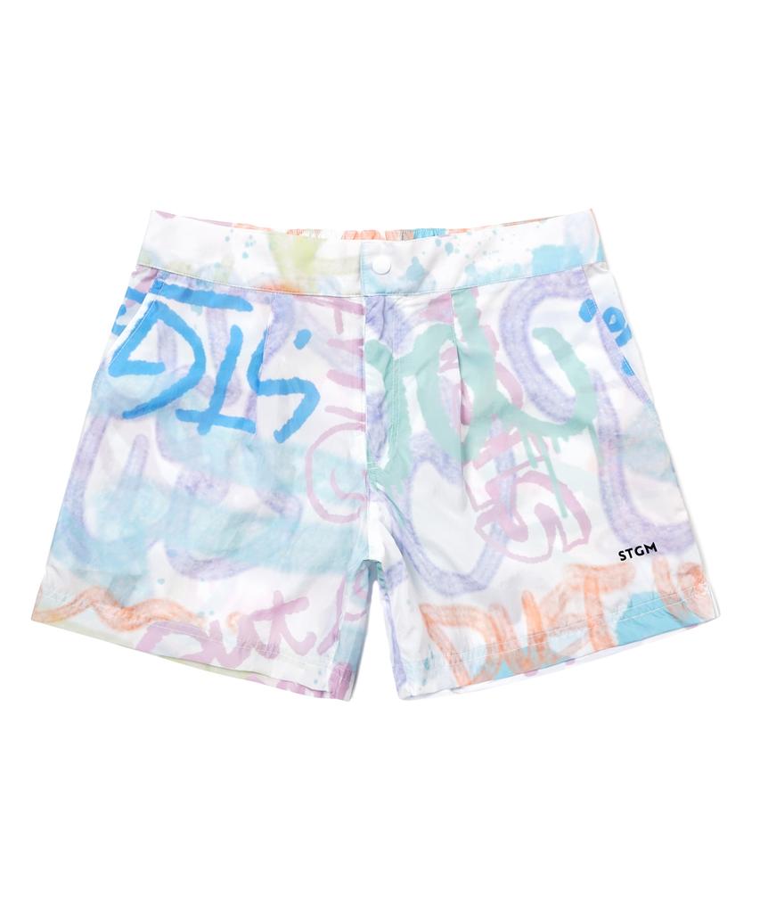 STIGMA 22 Painting Shorts White Multi