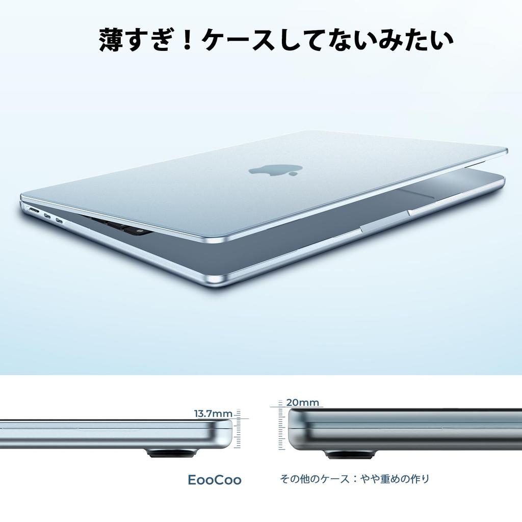 EooCoo [Ultra-thin Armor Case for MacBook Air 13.6 Inch M4 M3 M2 (2026 M5)] Compatible with A3449 A3240 A3113 A2681 2025 2024 2022, [100% Match Midnig
