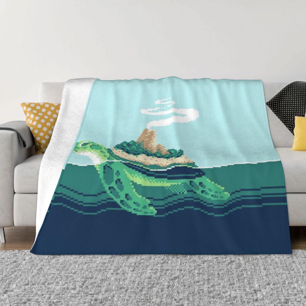 Добродушное морское чудовище (пиксель) Подарок на заказ: ультрамягкое одеяло из микрофлиса. 50x60in