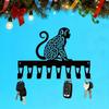Celtic Monkey Coat Rack Heavy Iron Wall Hooks with 8 Hangers for Entryway Living Room Bedroom