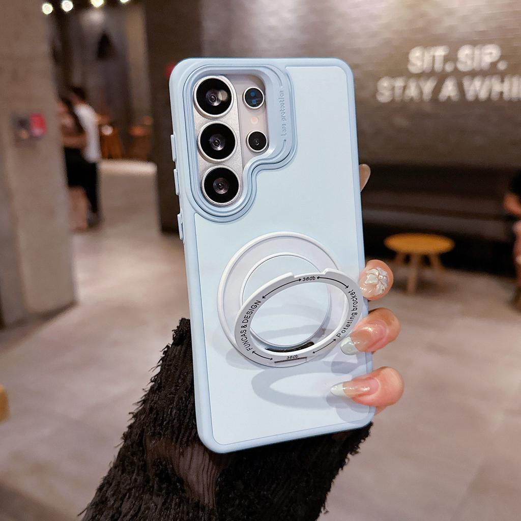 Sam S26ULTRA Amazon's Popular 360 Skin-sensitive Magnetic Suction Bracket Samsung Mobile Phone Case Is Suitable for S25/S24U