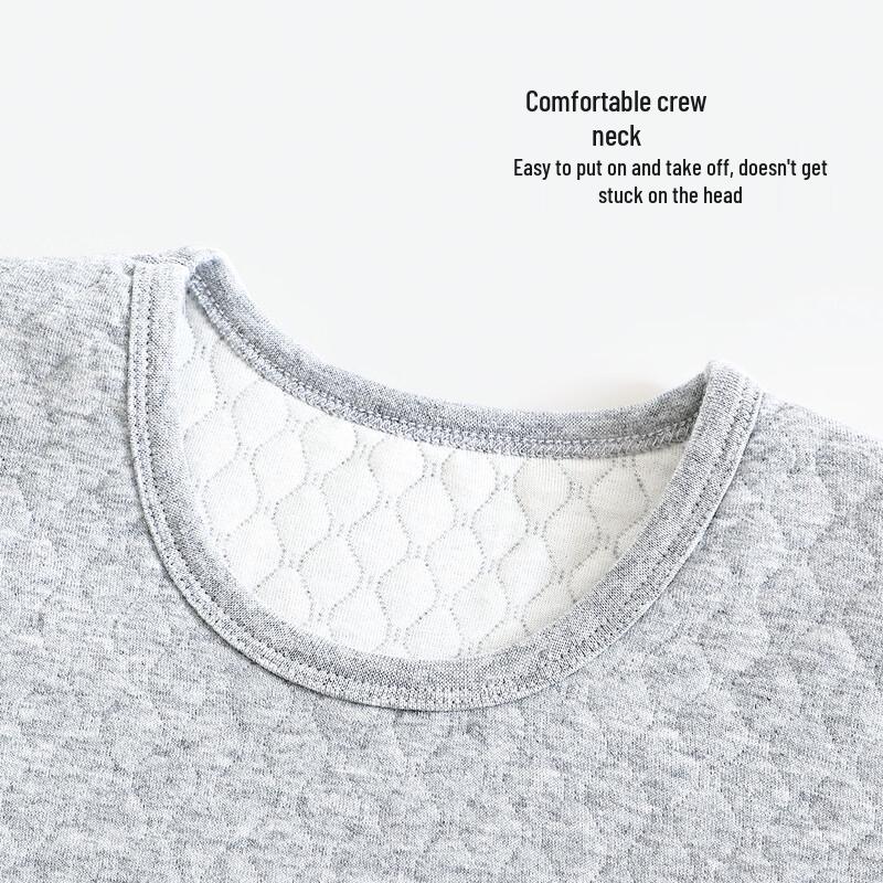 Boys' Thickened Fleece-Lined Thermal Underwear Set