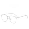 Business Style Half Frame Blue Light Blocking Glasses For Men Women With Pc Lenses For Casual Wear