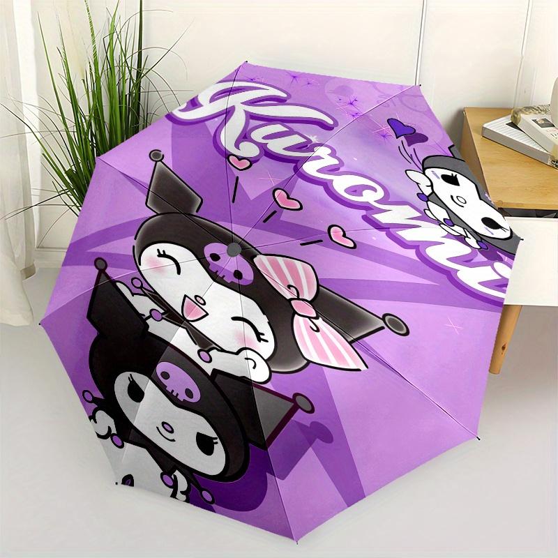 

Kuromi,Jester Automatic Folding Umbrella-Simple 8-Rib Design, Bright Cartoon Pattern, Durable Iron Frame, Suitable For Travel, Outdoor, Beac