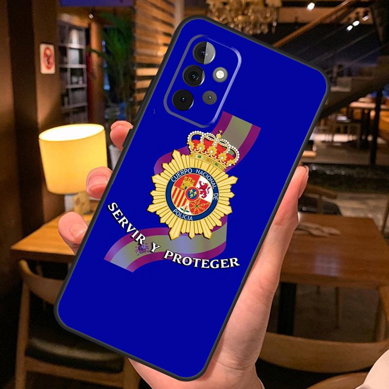 Spain National Police Logo Case For Samsung Galaxy A52 A12 A22 A32 A42 A51 A71 A13 A23 A33 A53 A14 A54 A34 Phone Cover