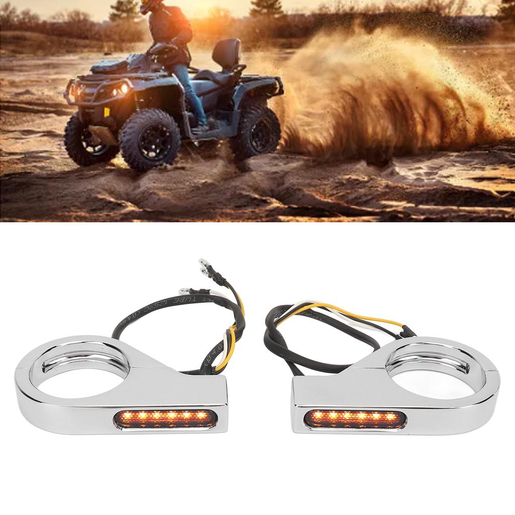 Front Fork LED Turn Signal Light High Brightness Stability Fork Clamp Indicators Lights for 41MM Fork