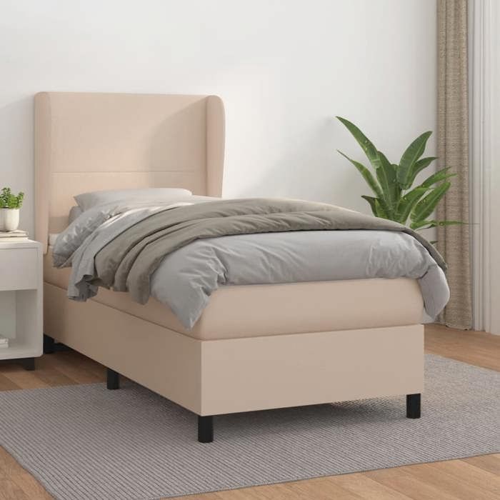 3128888 vidaXL Divan Bed with Mattress Cappuccino 90x190 Cm