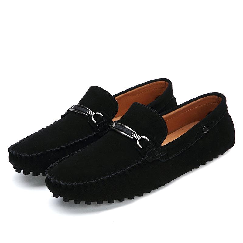 Large Size Live Broadcast Hot-selling Doudou Shoes Men's Leather Matte One-pedal Comfortable Soft-soled Lazy Shoes Trendy Men