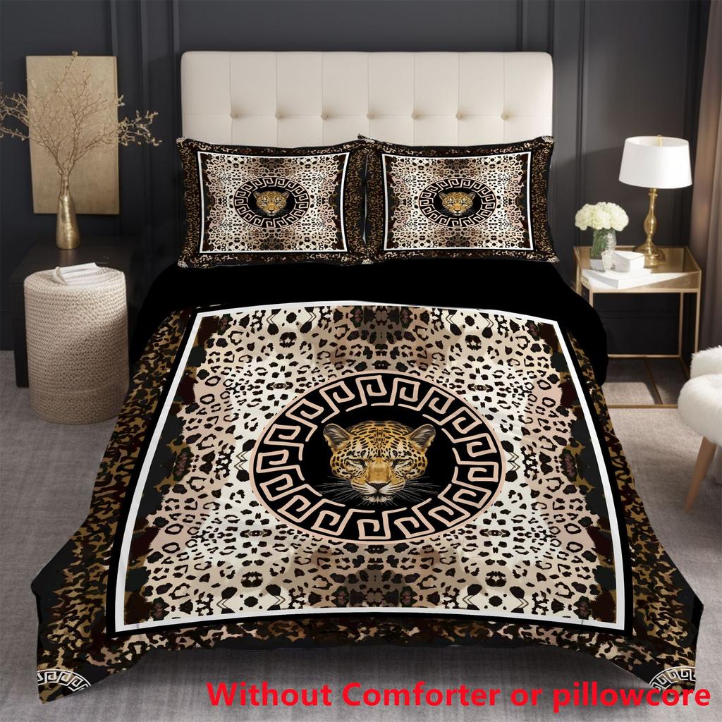 American Leopard Print 3D High Definition Digital Printing Quilt Set Three-Piece Set Soft And Comfortable Bedding