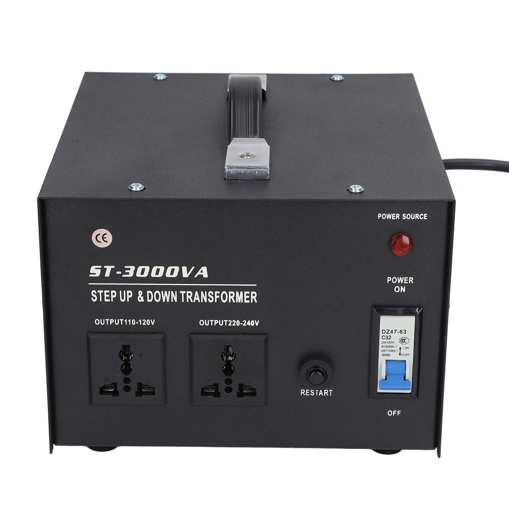3000W AC Voltage Transformer To Step Up To Buck 2 Universal Sockets Voltage Converter