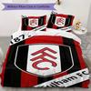 Fulham FC Patroon Beddengoed Dekbed Set Dekbedhoes Kussensloop Huisdecoratie Verjaardagscadeau (1 * dekbedovertrek + 2 * kussensloop zonder vulling)
