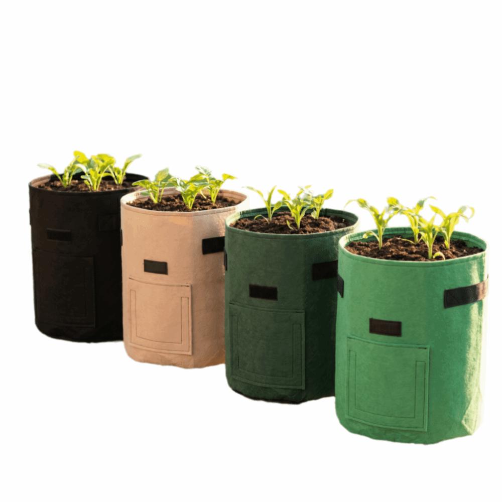

4Pcs 5 Gallon Planting Bag with Flap with Handles Plant Grow Bag 18L Breathable Flower Plant Bag Balcony Vegetable Growing