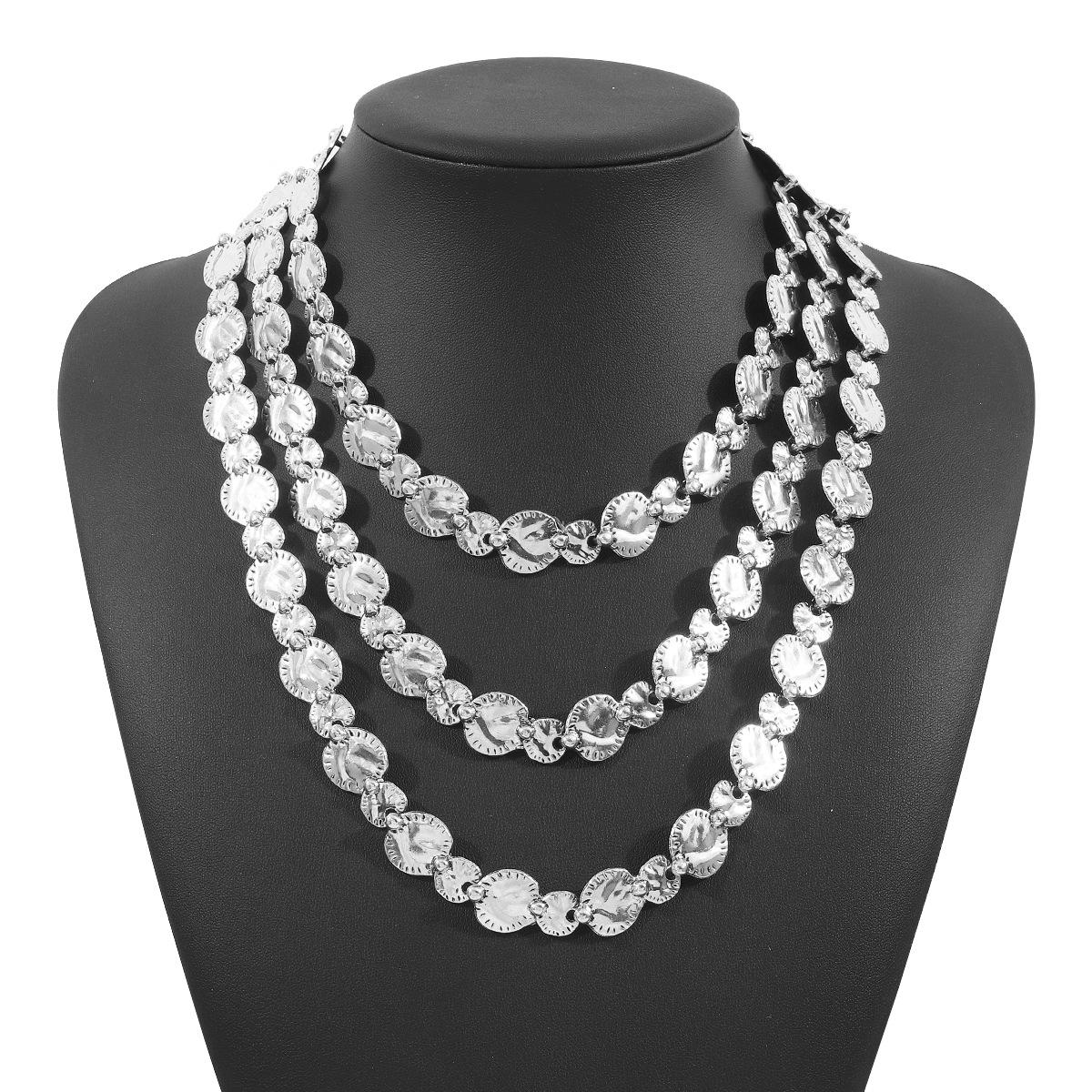 

Personalized Geometric Gold Coins, Stacked Necklaces, Exaggerated Street Punk Fashion Accessories