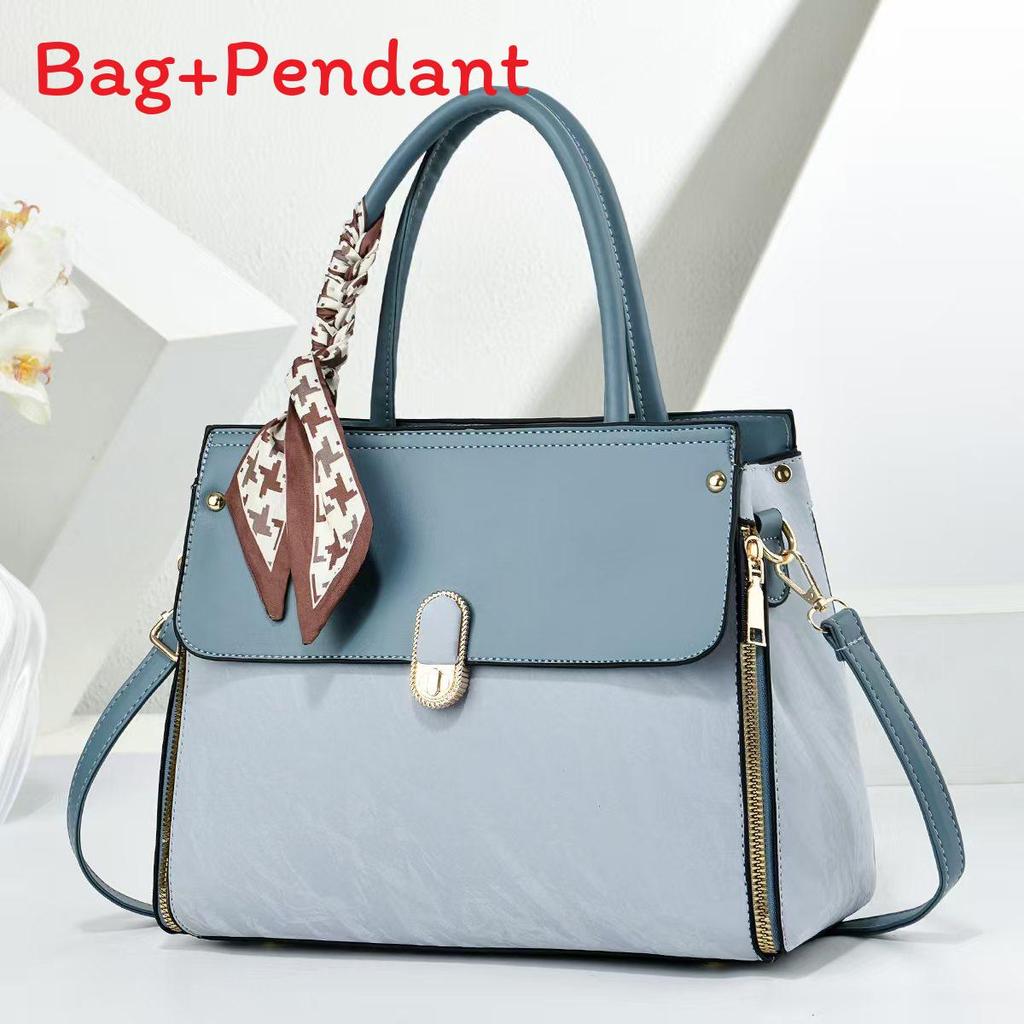 Casual Fashion Pu Bag For Women With Contrast Stitching And Spacious Storage