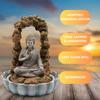 Handcrafted Resin Solar Buddhist Sculpture Statue Weather Resistant Yard Ornament Suitable For Patios Landscape Design